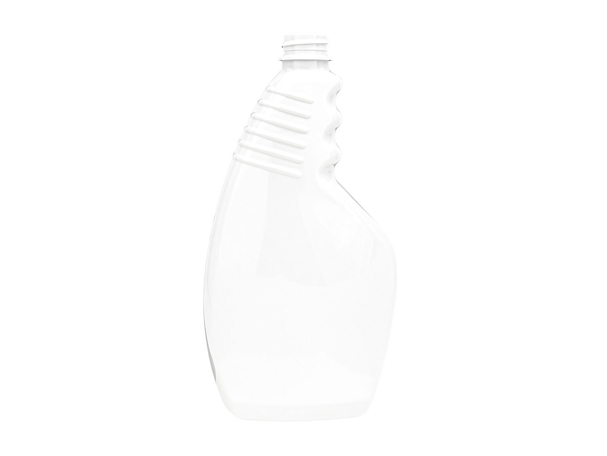 22 oz., 28/400 Finish, White, Bottles, PET, Trigger Oblong, Pistol Grip
