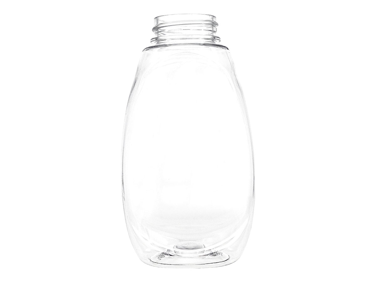 12 oz., 38/400 Finish, Clear, Bottles, PET, Tapered Oval