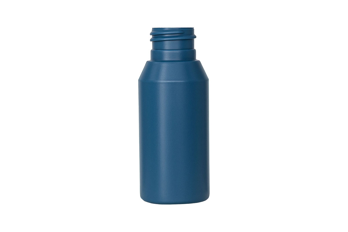 2 oz., 24/410 Finish, Blue, Bottles, LDPE, Round, Tapered Shoulders