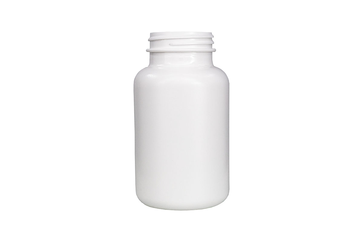 275 cc, 45/400 Finish, White, Bottles, HDPE, Round Packer