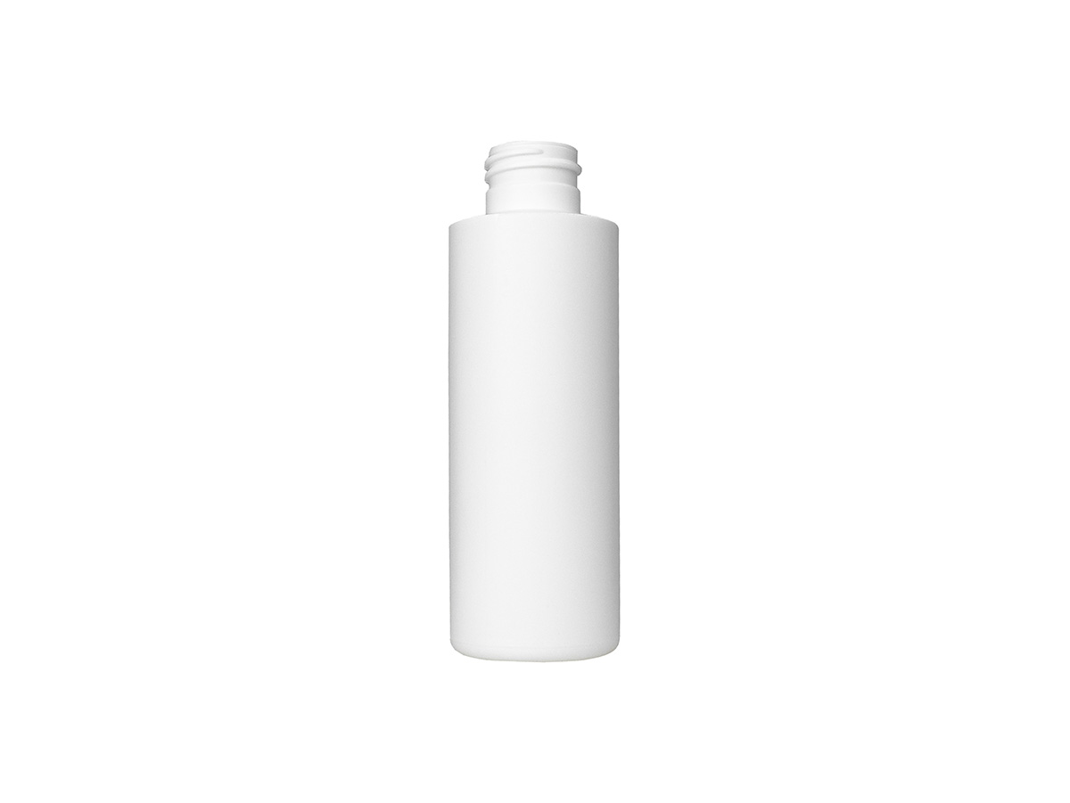 4 oz., 24/410 Finish, White, Bottles, HDPE, Cylinder Round