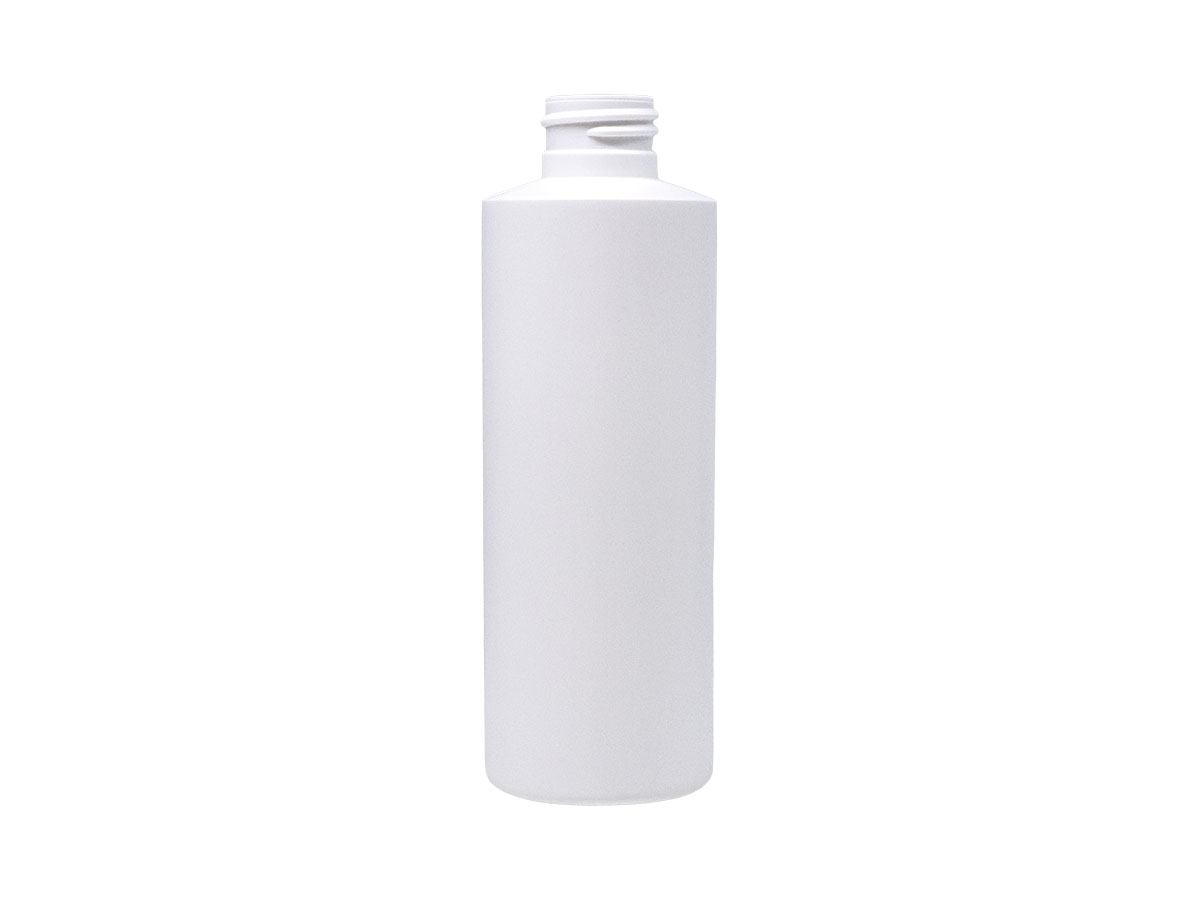 6 oz., 24/410 Finish, White, Bottles, HDPE, Cylinder Round