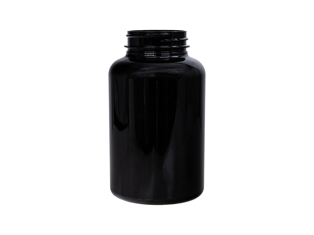 300 cc, 45/400 Finish, Black, Bottles, PET, Round Packer