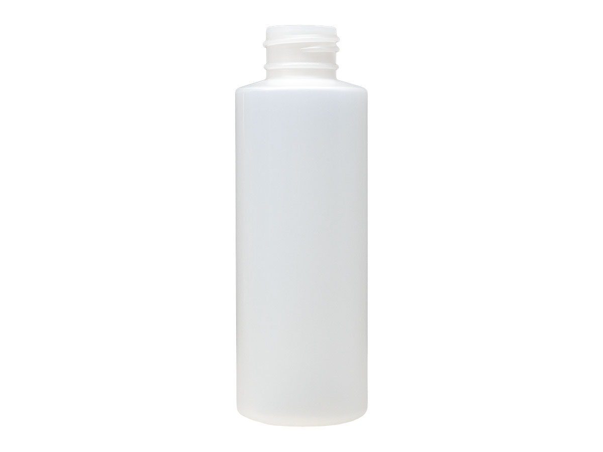 4 oz., 24/410 Finish, Natural, Bottles, HDPE, Cylinder Round