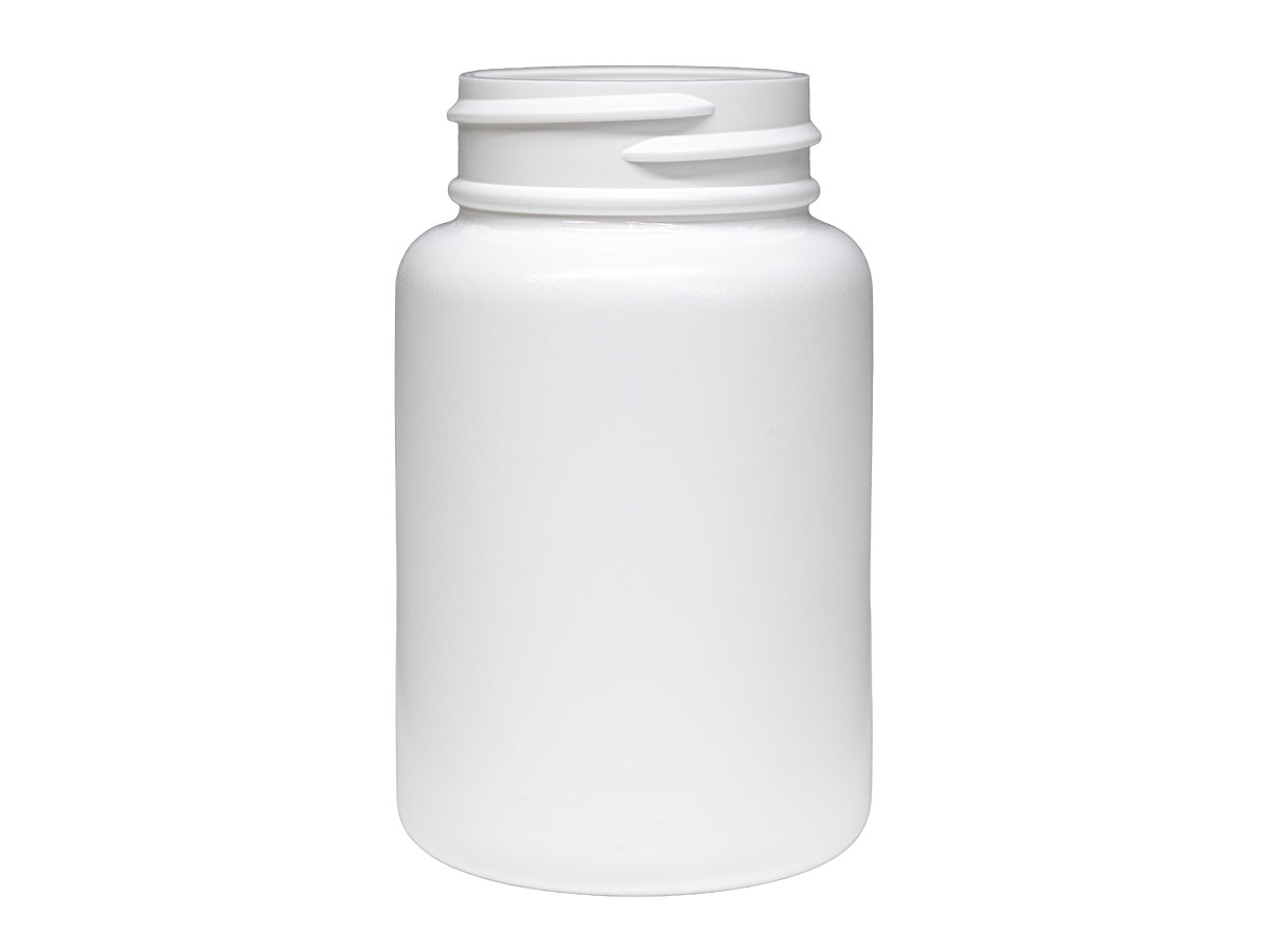 100 cc, 38/400 Finish, White, Bottles, HDPE, Round Packer