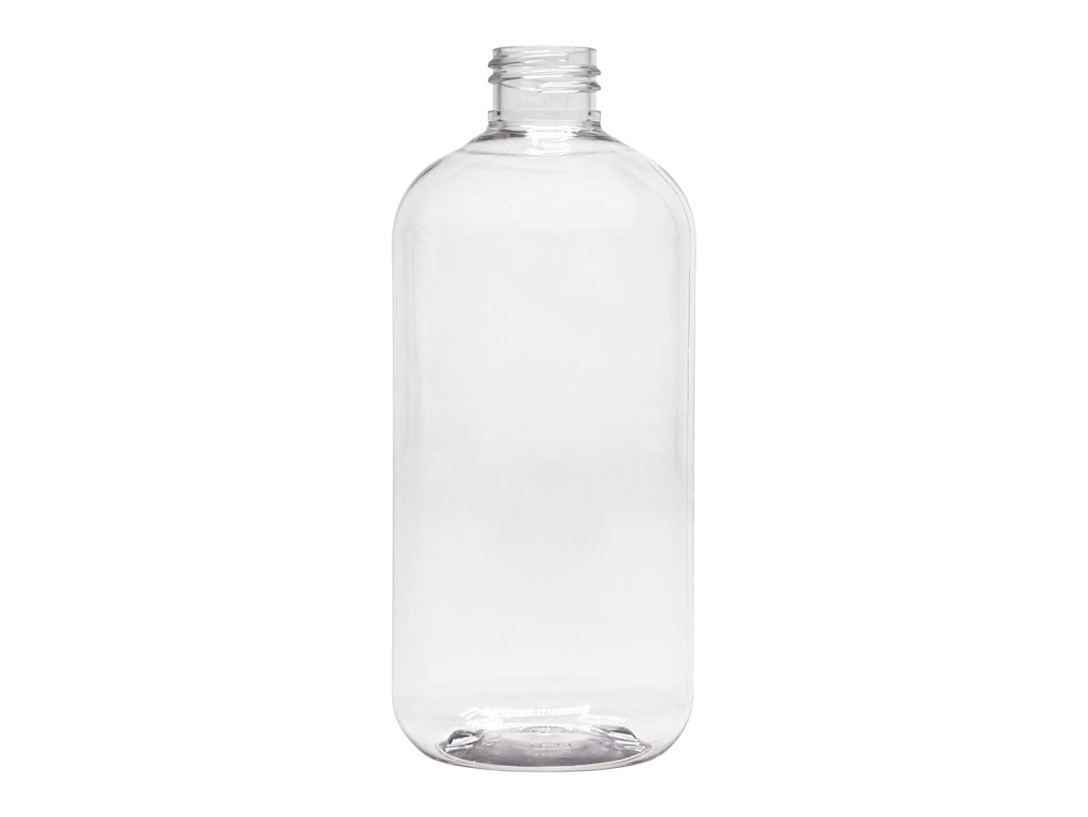 12 oz., 24/410 Finish, Clear, Bottles, PET, Boston Round