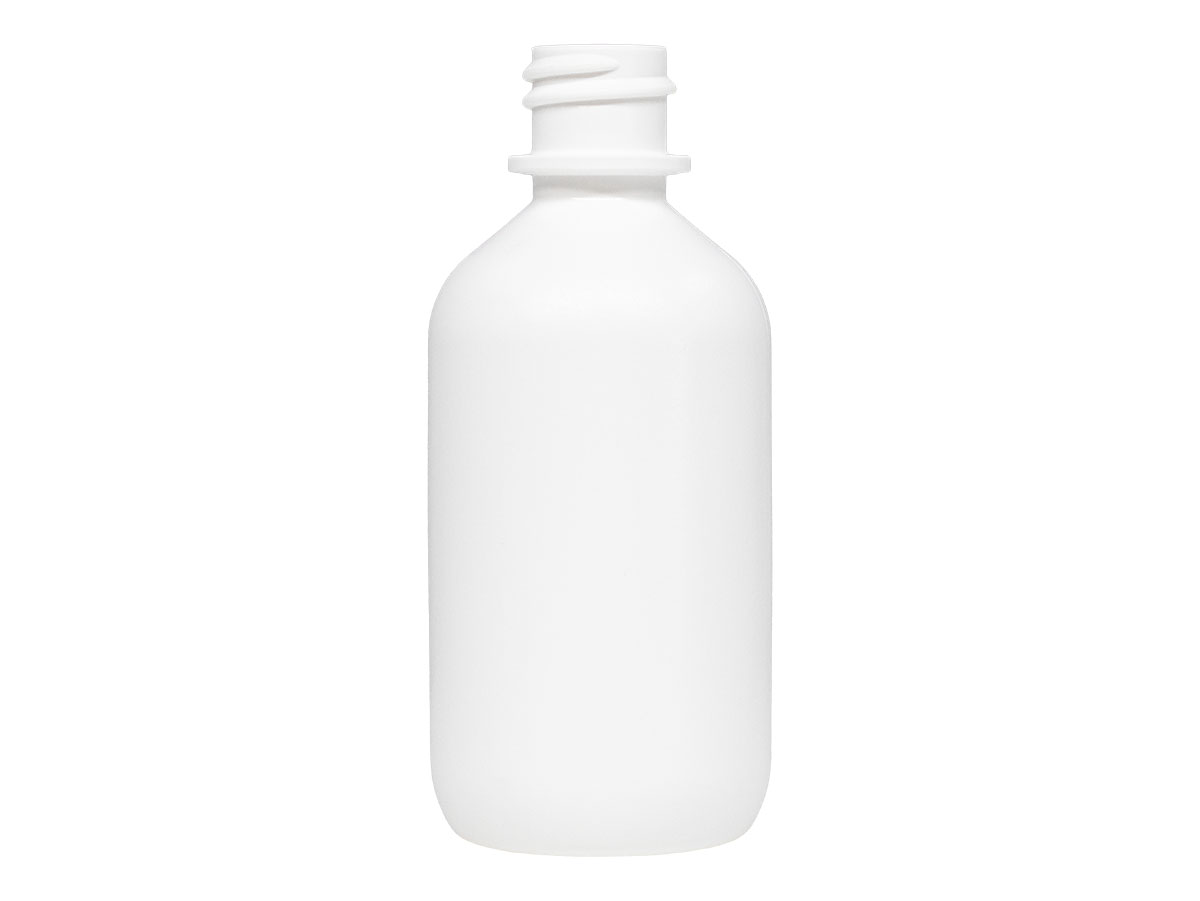 2 oz., 18/410 Finish, White, Bottles, LDPE, Boston Round