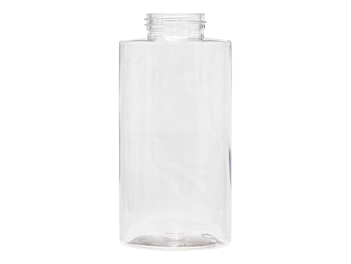 8 oz., 28/400 Finish, Clear, Bottles, PET, Cylinder Round
