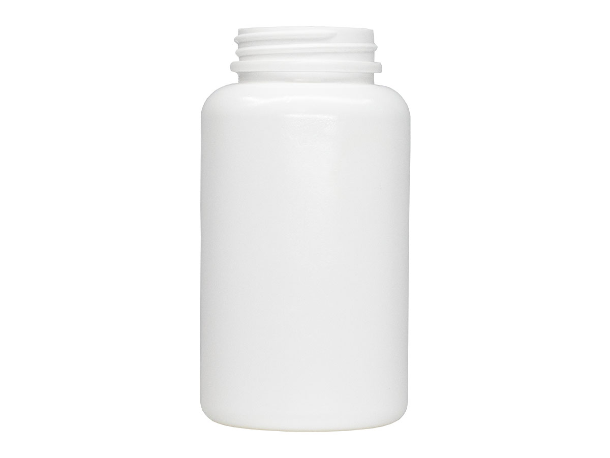 250 cc, 45/400 Finish, White, Bottles, HDPE, Round Packer