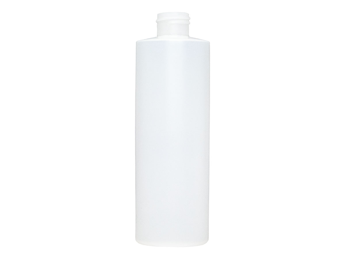 8 oz., 24/410 Finish, Natural, Bottles, HDPE, Cylinder Round