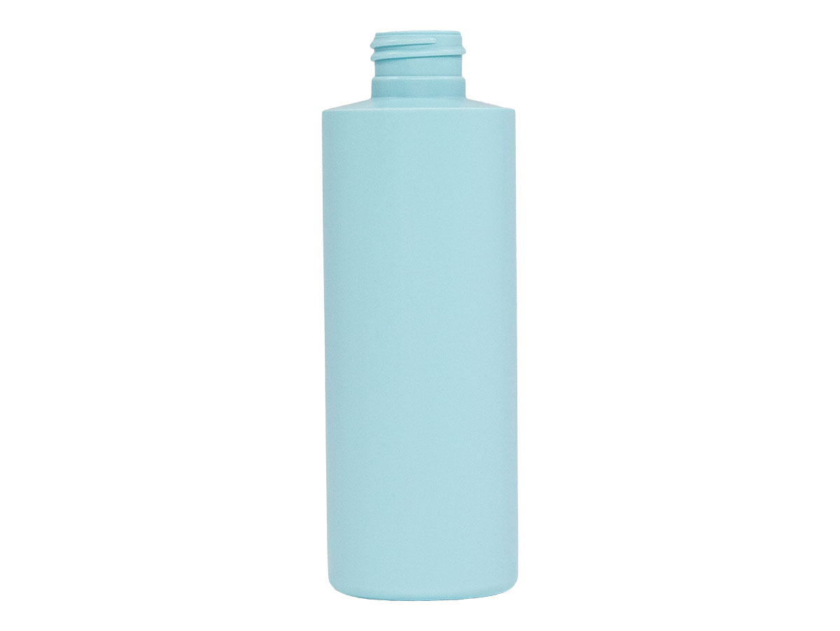 6 oz., 24/410 Finish, Blue, Bottles, HDPE, Cylinder Round