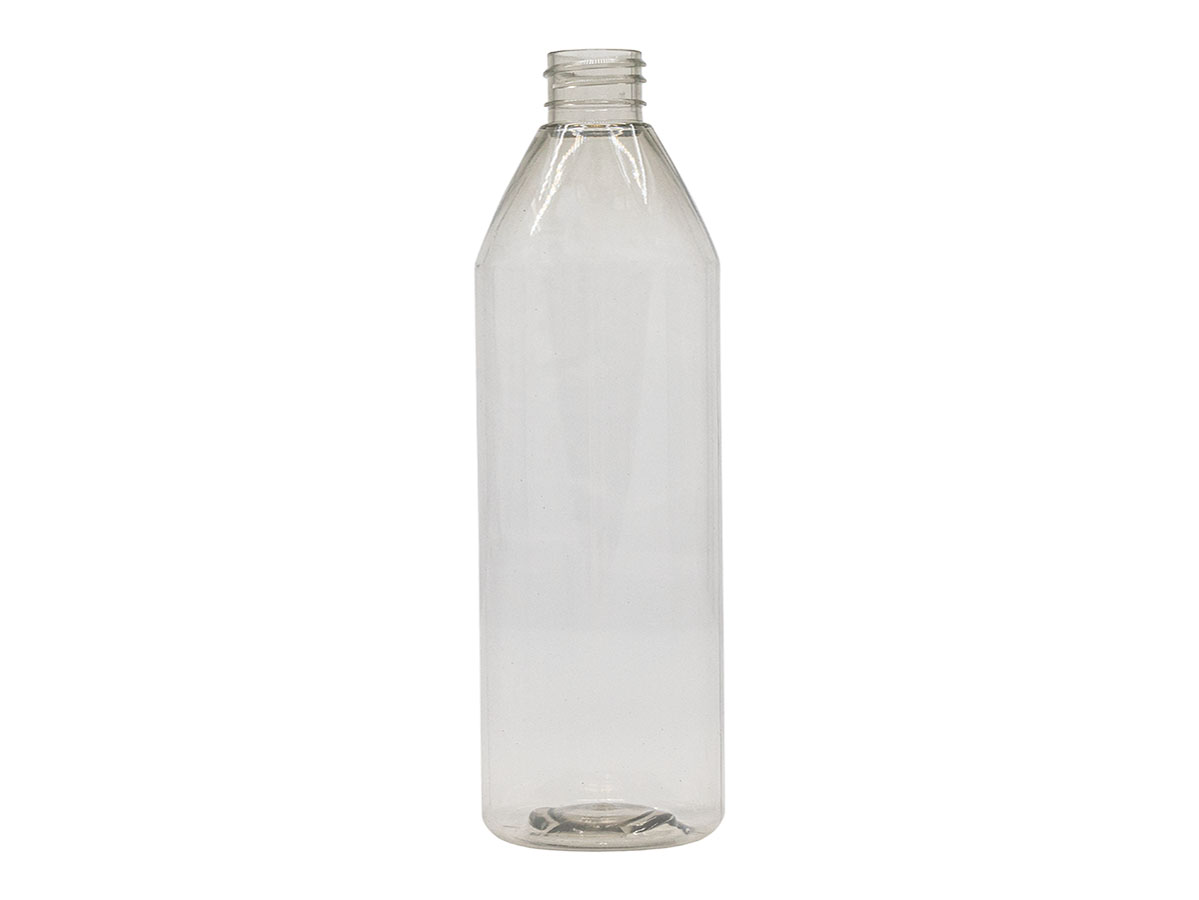 18 oz., 28/410 Finish, Clear, Bottles, PET, Tapered Bullet