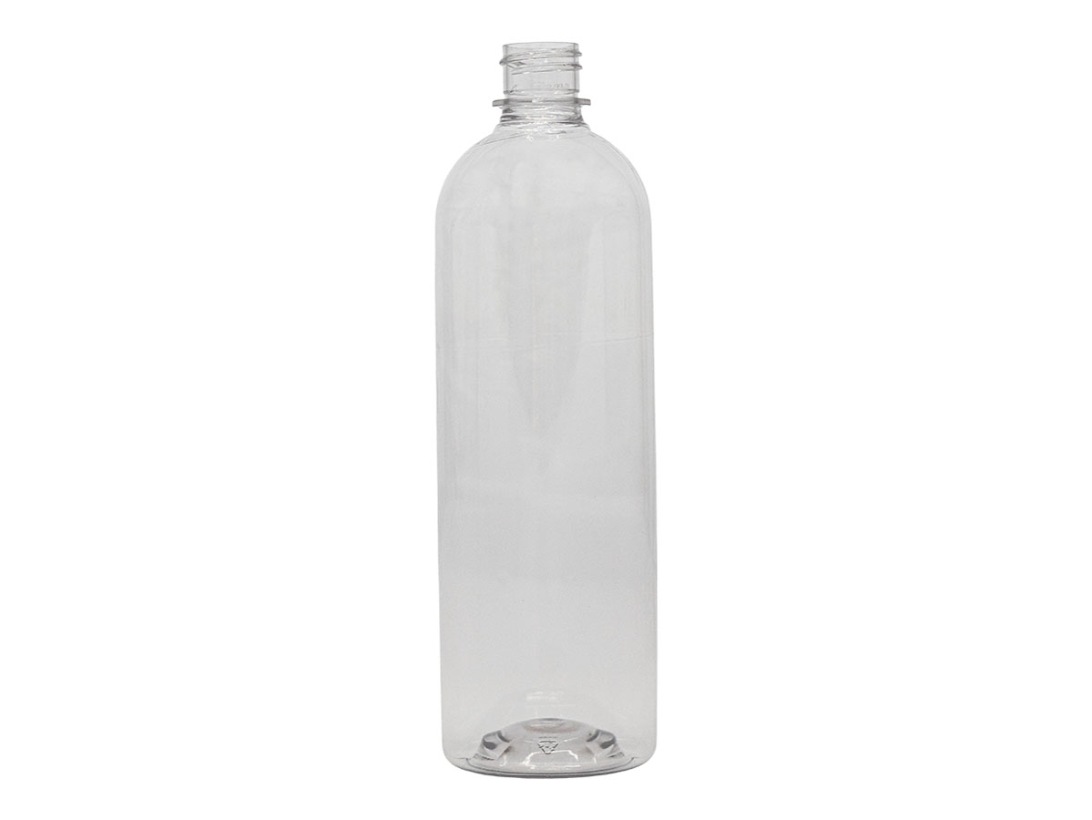 24 oz., 28/410 Finish, Clear, Bottles, PET, Bullet