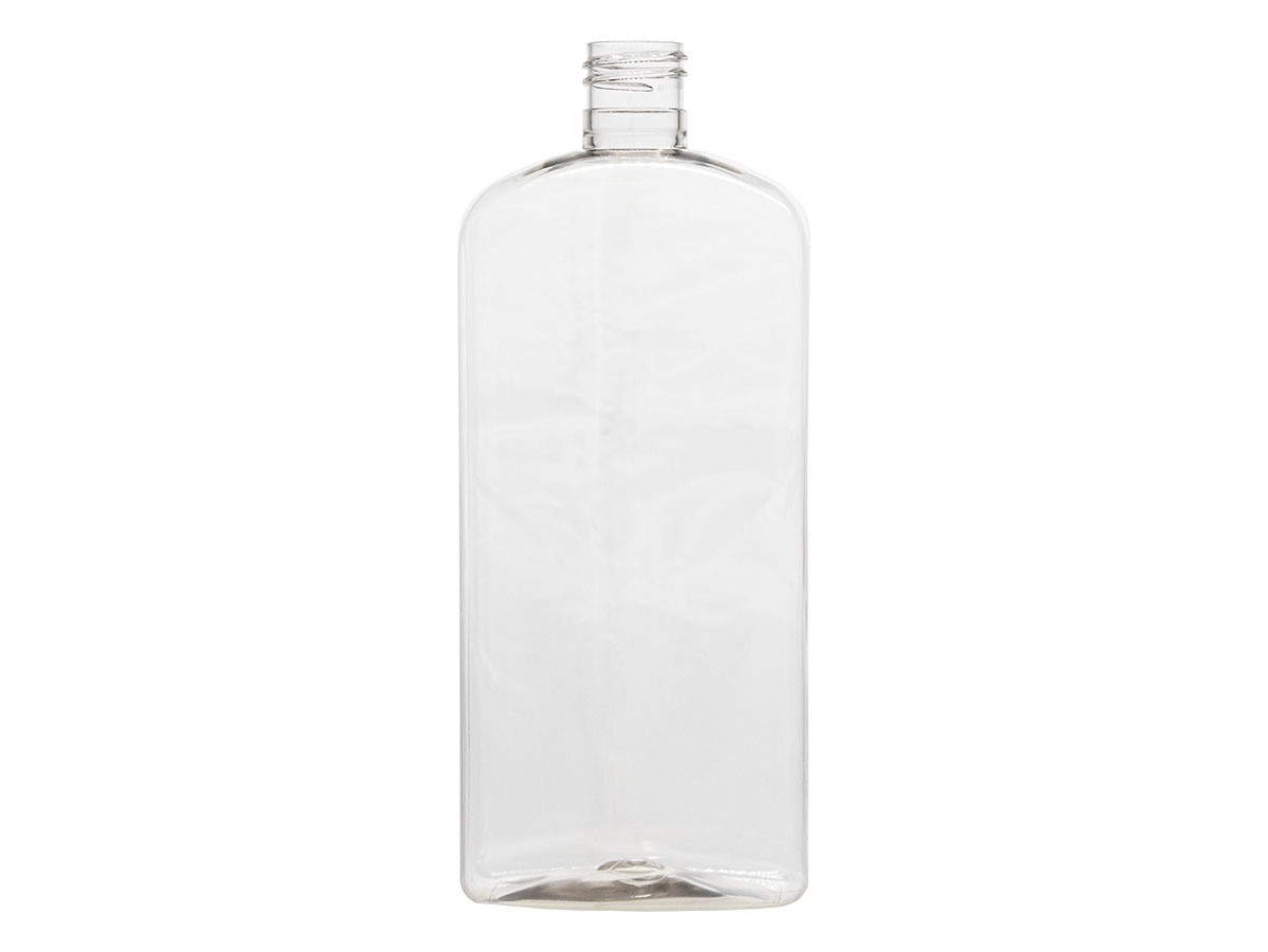 33 oz., 28/410 Finish, Clear, Bottles, PET, Oblong
