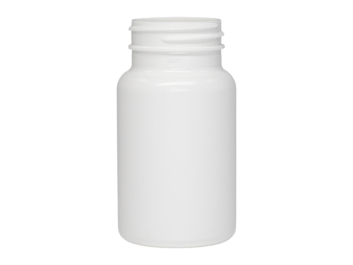 100 cc, 38/400 Finish, White, Bottles, PET, Round Packer