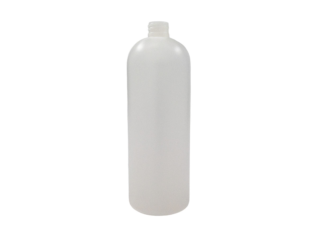 32 oz., 28/410 Finish, Natural, Bottles, HDPE, Bullet