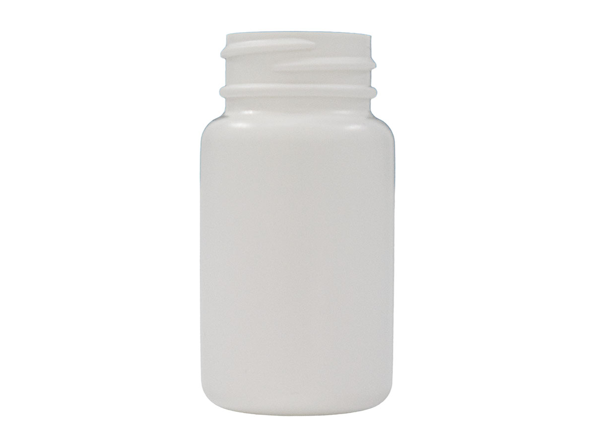 60 cc, 33/400 Finish, White, Bottles, HDPE, Round Packer