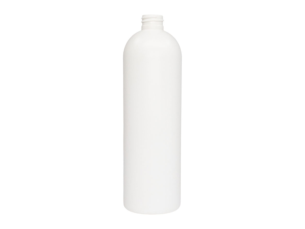 26 oz., 28/410 Finish, White, Bottles, HDPE, Bullet