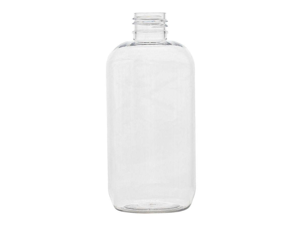 8 oz., 24/410 Finish, Clear, Bottles, PET, Boston Round