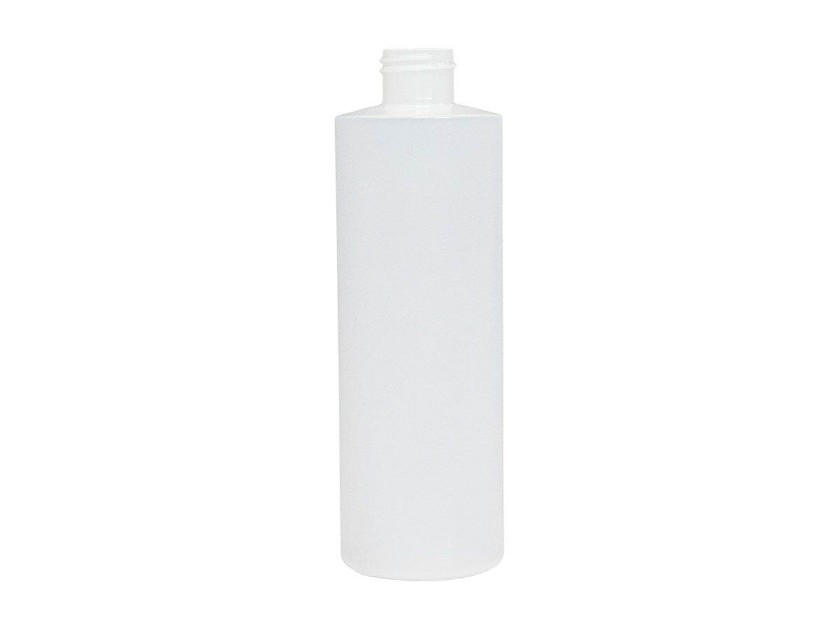 8 oz., 24/410 Finish, Natural, Bottles, Hdpe, Cylinder Round
