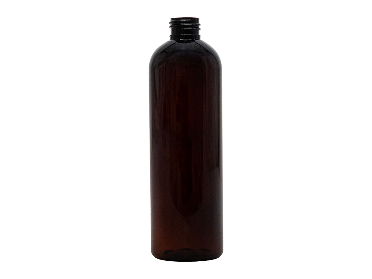 12 oz., 24/410 Finish, Amber, Bottles, PET, Bullet
