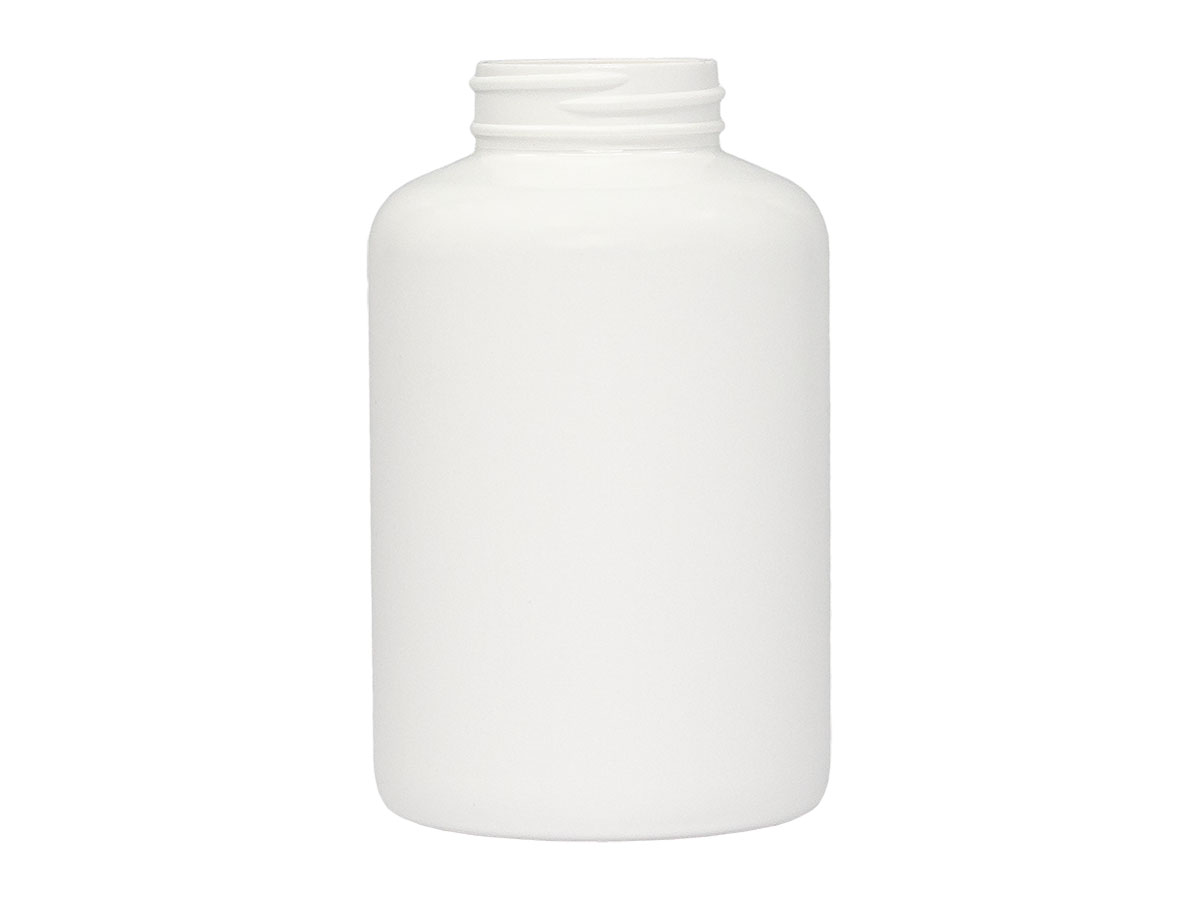 500 cc, 45/400 Finish, White, Bottles, HDPE, Round Packer