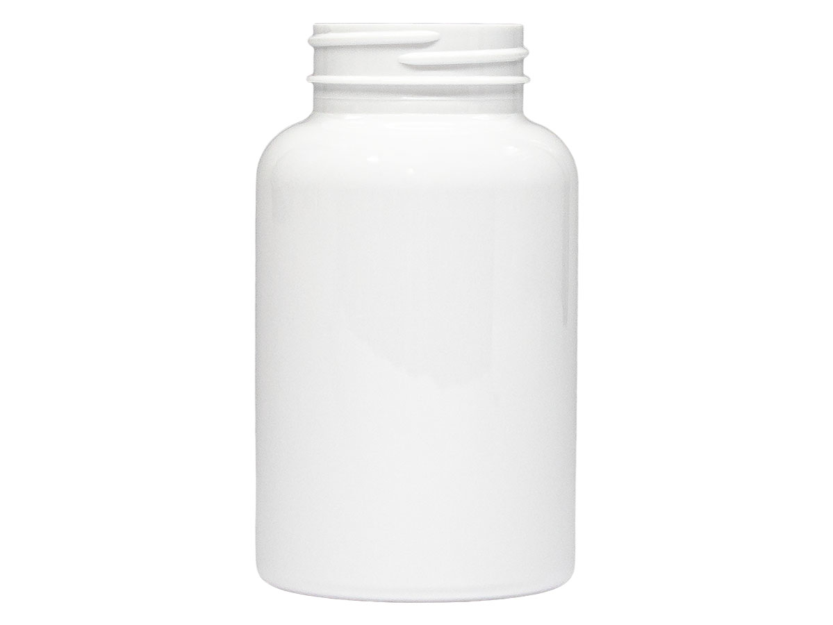 250 cc, 45/400 Finish, White, Bottles, PET, Round Packer