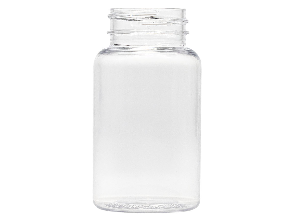 120 cc, 38/400 Finish, Clear, Bottles, PET, Round Packer