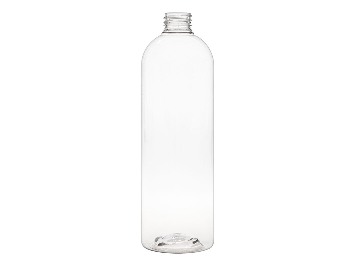 24 oz., 28/410 Finish, Clear, Bottles, PET, Bullet
