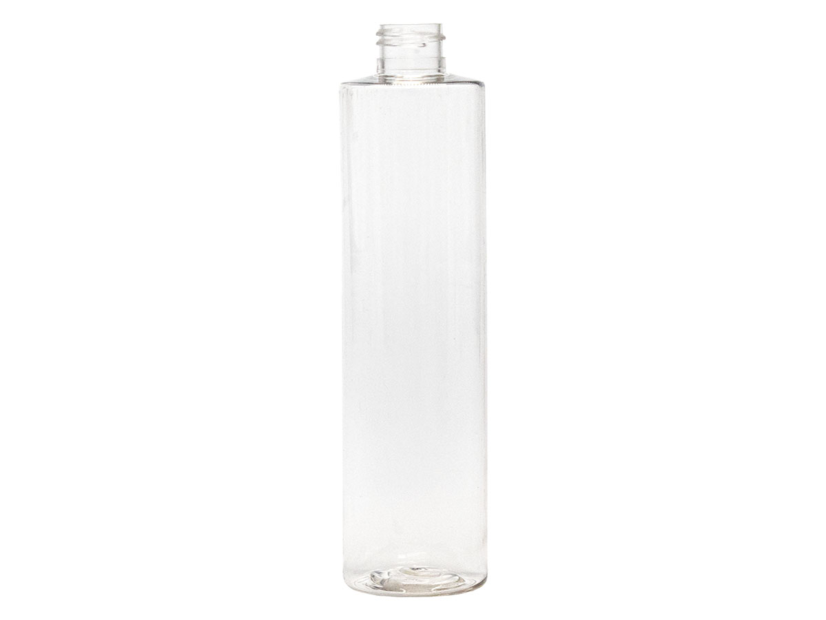 10 oz., 24/410 Finish, Clear, Bottles, PET, Cylinder Round