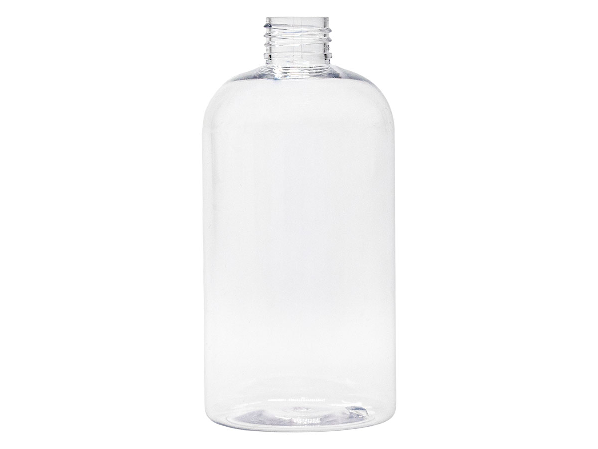 12 oz., 24/410 Finish, Clear, Bottles, PET, Boston Round