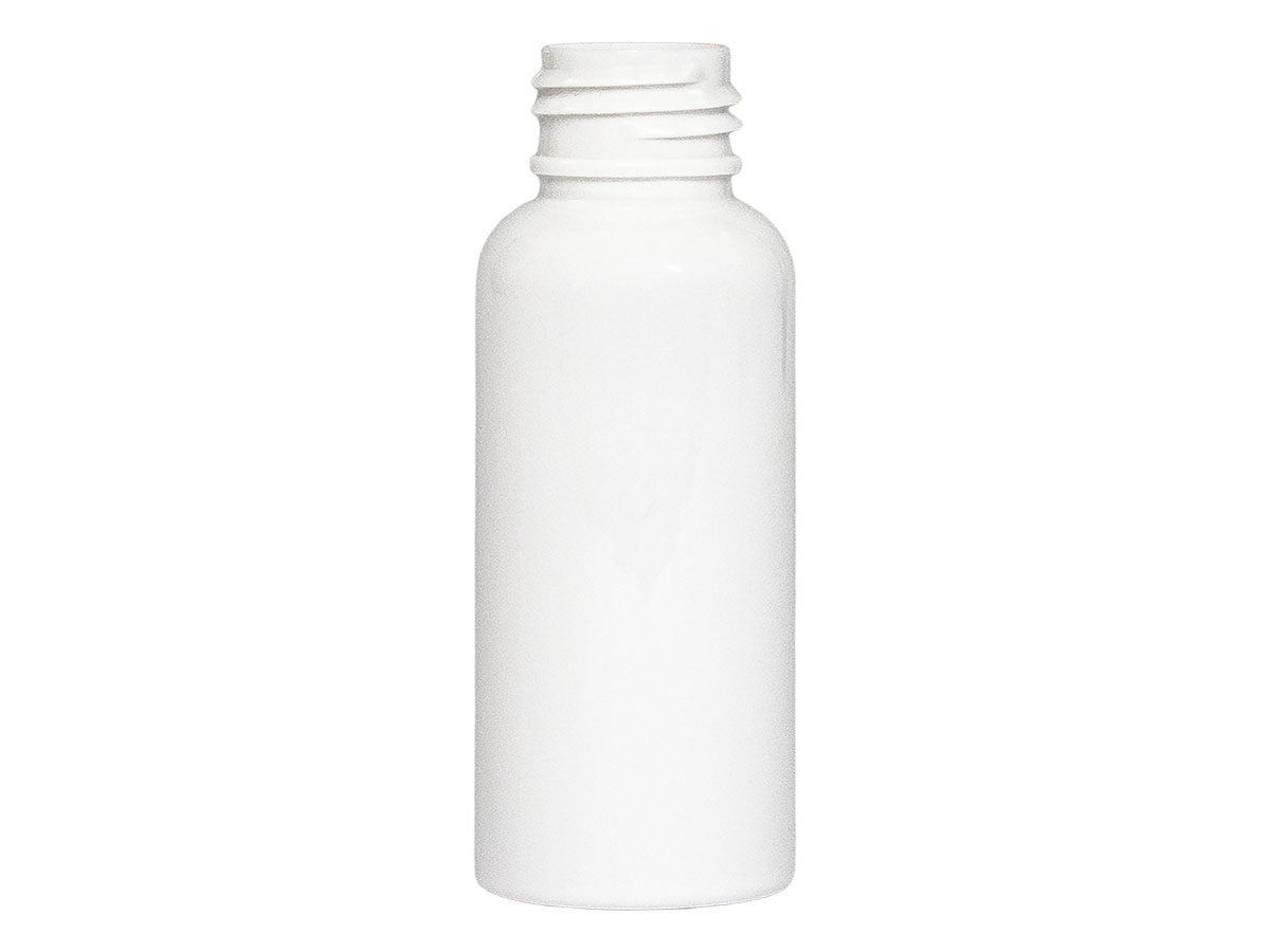 2 oz., 24/410 Finish, White, Bottles, Bullet