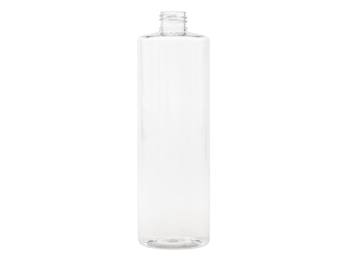 16 oz., 24/410 Finish, Clear, Bottles, PET, Cylinder Round