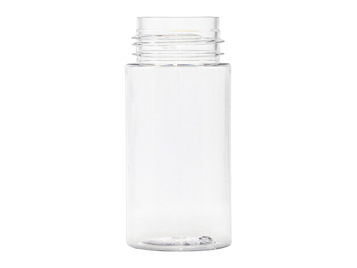 100 mL, 43mm Finish, Clear, Bottles, PET, Foamer Style, Cylinder Round