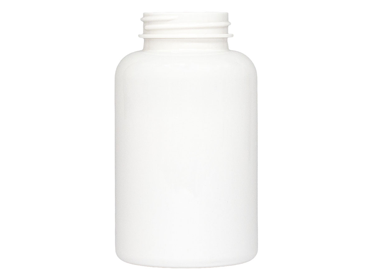 300 cc, 45/400 Finish, White, Bottles, PET, Round Packer