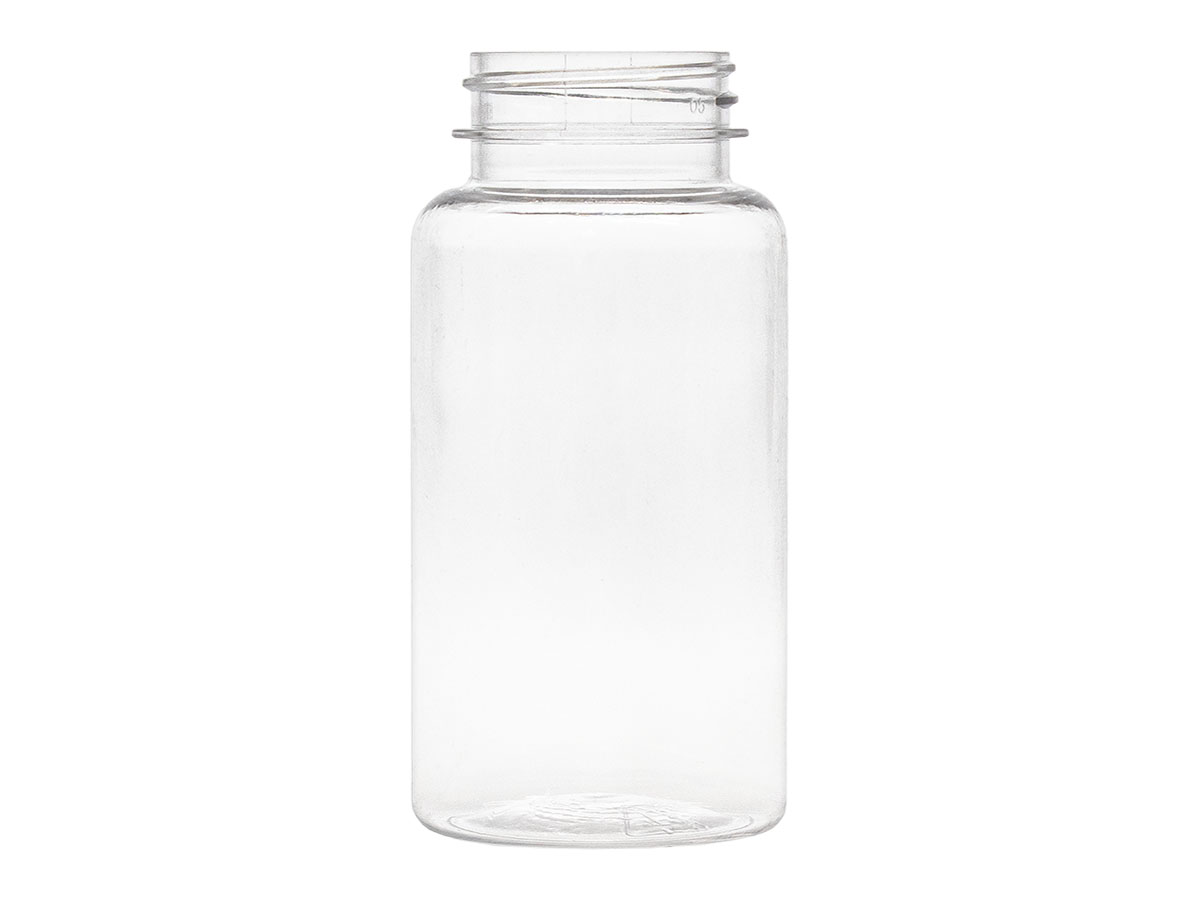 150 cc, 38/400 Finish, Clear, Bottles, PET, Round Packer