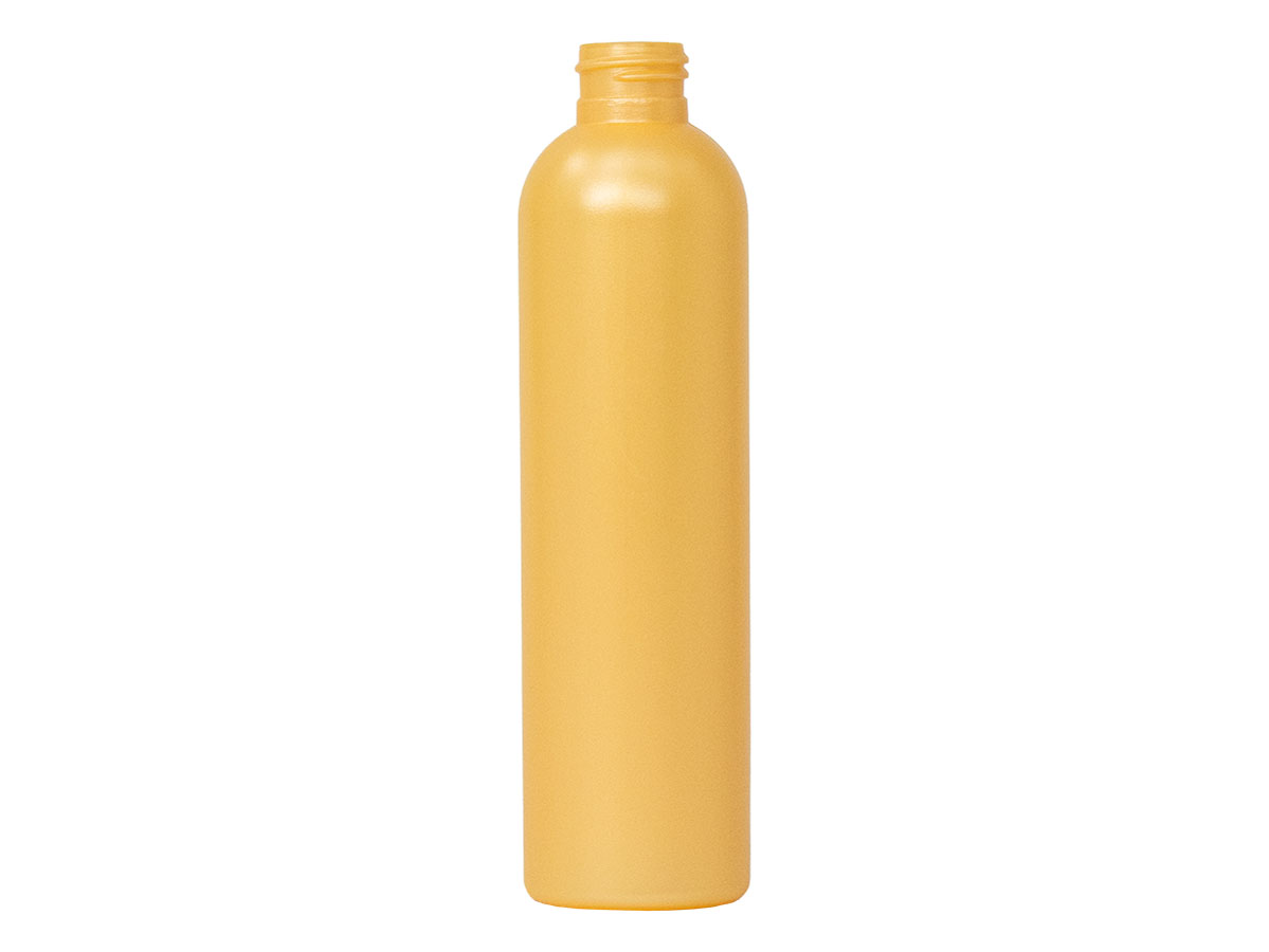 8 oz., 24/410 Finish, Yellow, Bottles, HDPE, Bullet