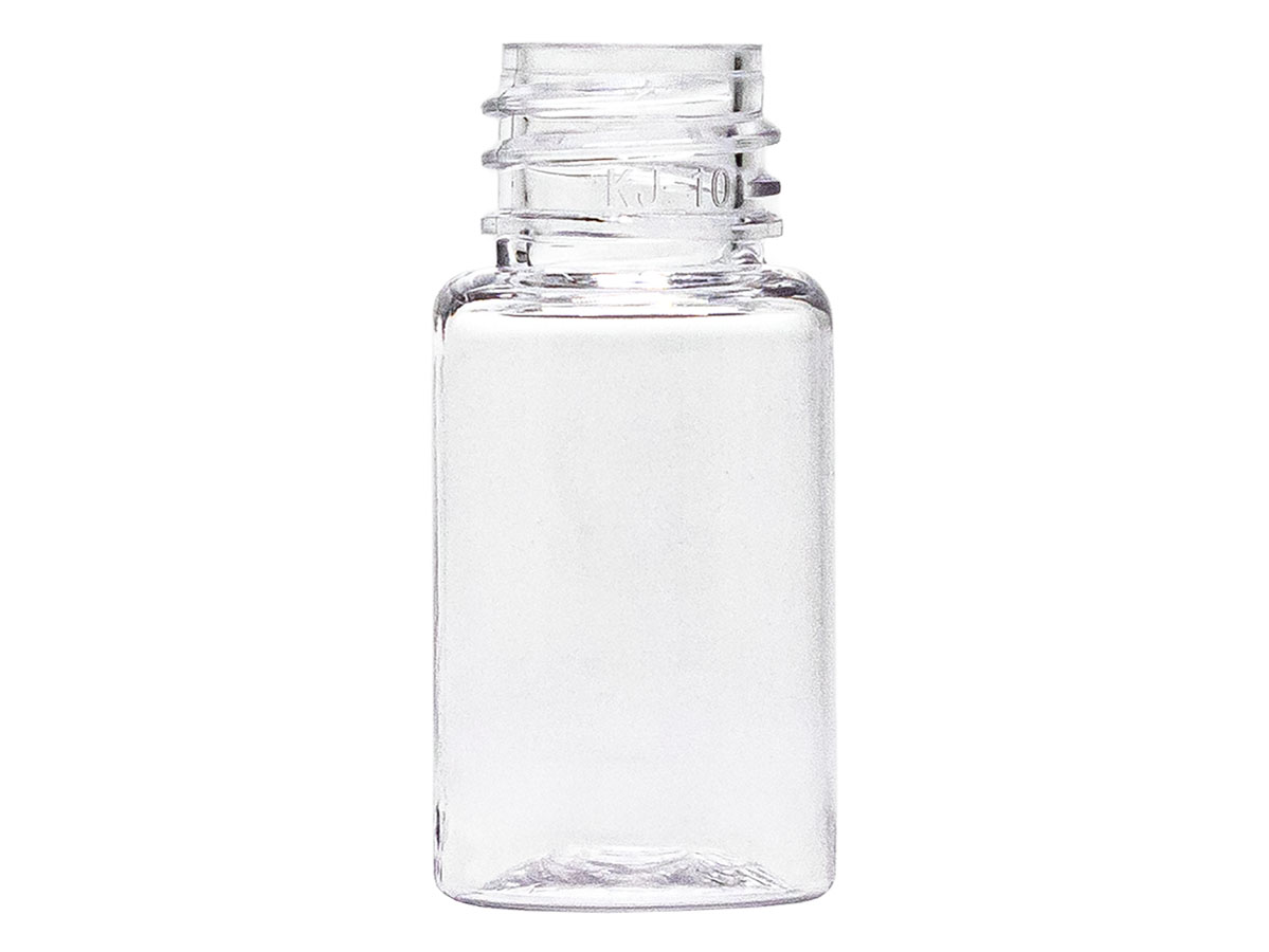10 mL, 18/410 Finish, Clear, Bottles, PET, Cylinder Round