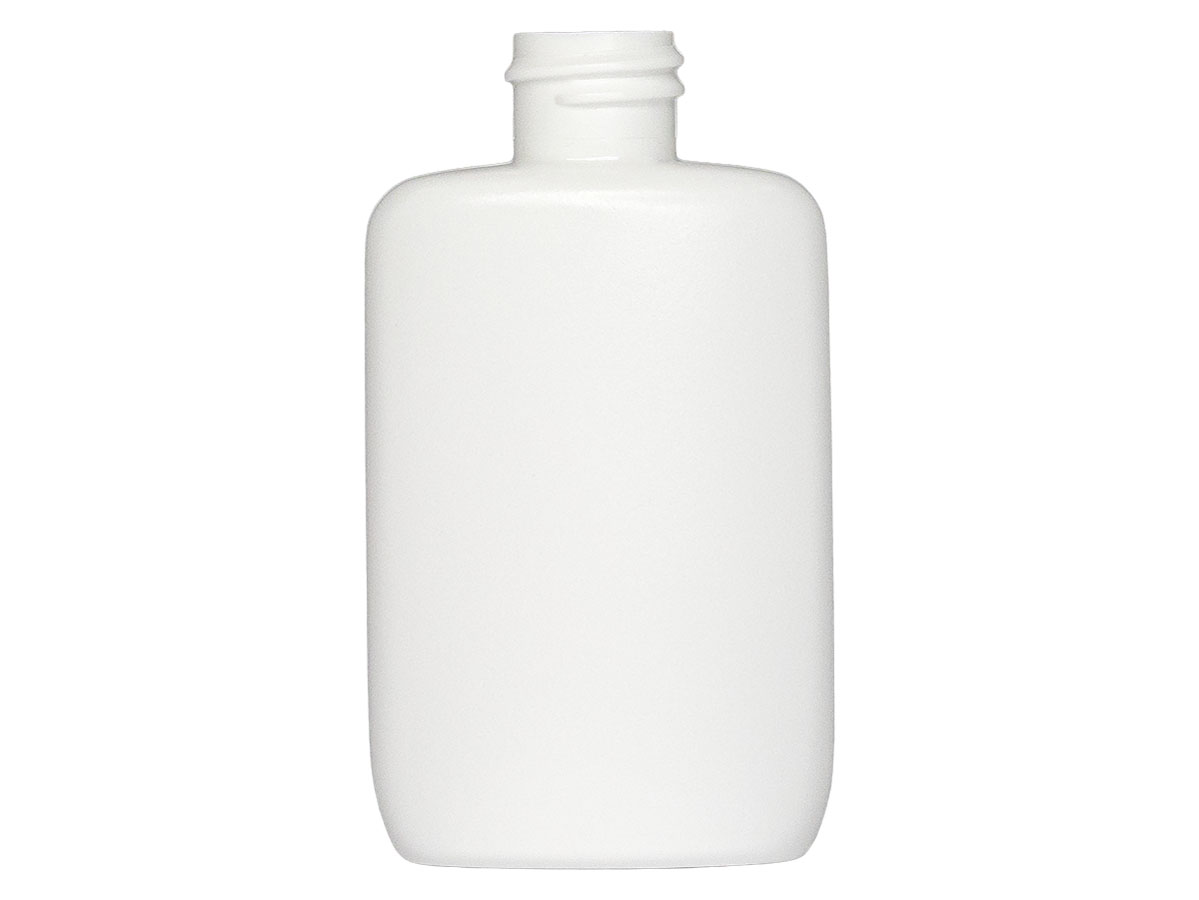 2 oz., 20/410 Finish, White, Bottles, HDPE, Oval