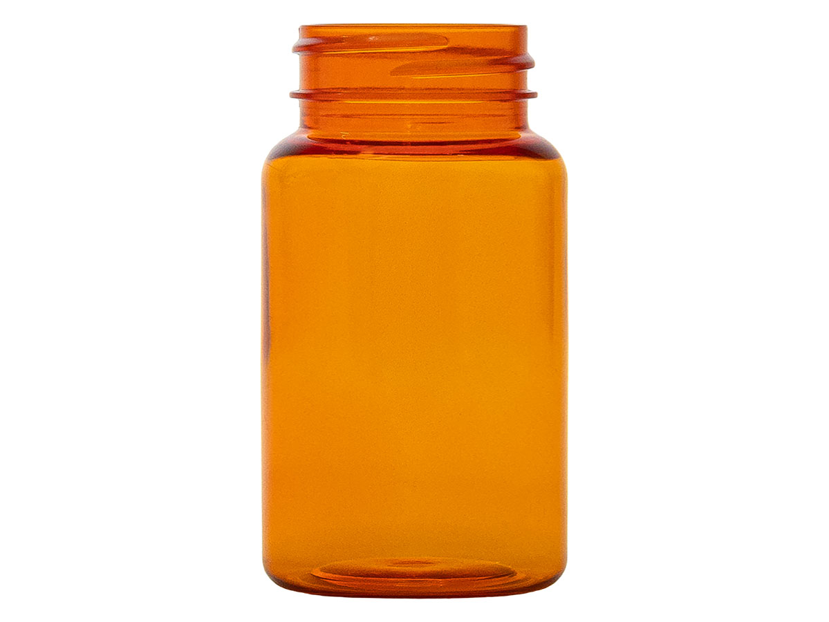 100 cc, 38/400 Finish, Orange, Bottles, Pet, Round Packer