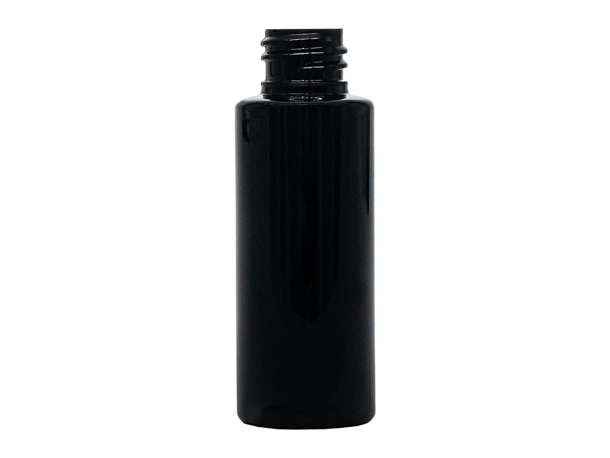 50 mL, 20/410 Finish, Black, Bottles, Pet, Cylinder Round