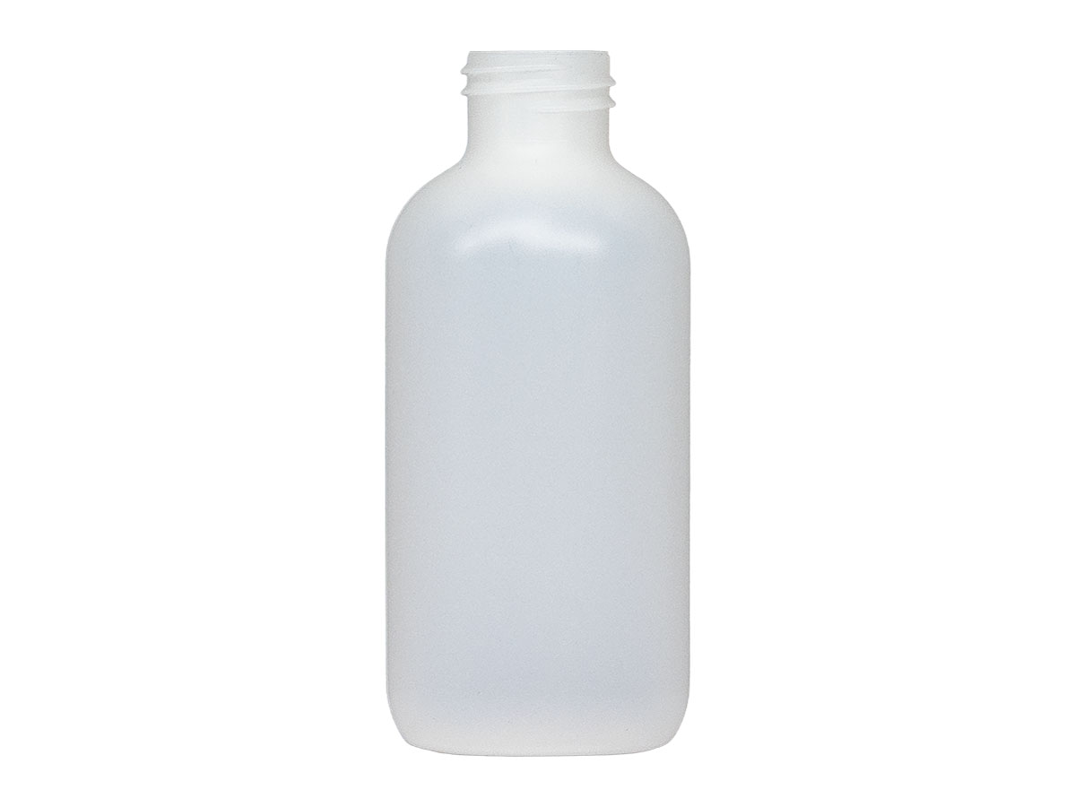 4 oz., 24/410 Finish, Natural, Bottles, HDPE, Boston Round