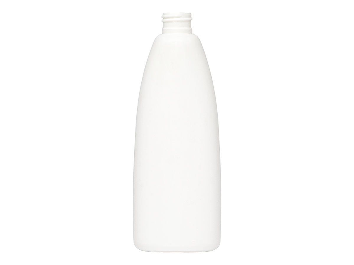 10 oz., 24/410 Finish, White, Bottles, HDPE, Tapered Oval