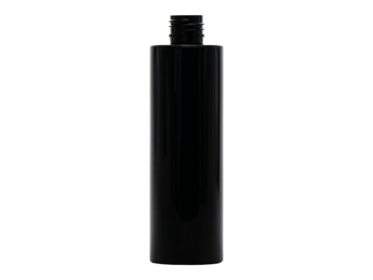 8 oz., 24/410 Finish, Black, Bottles, Pet, Cylinder Round