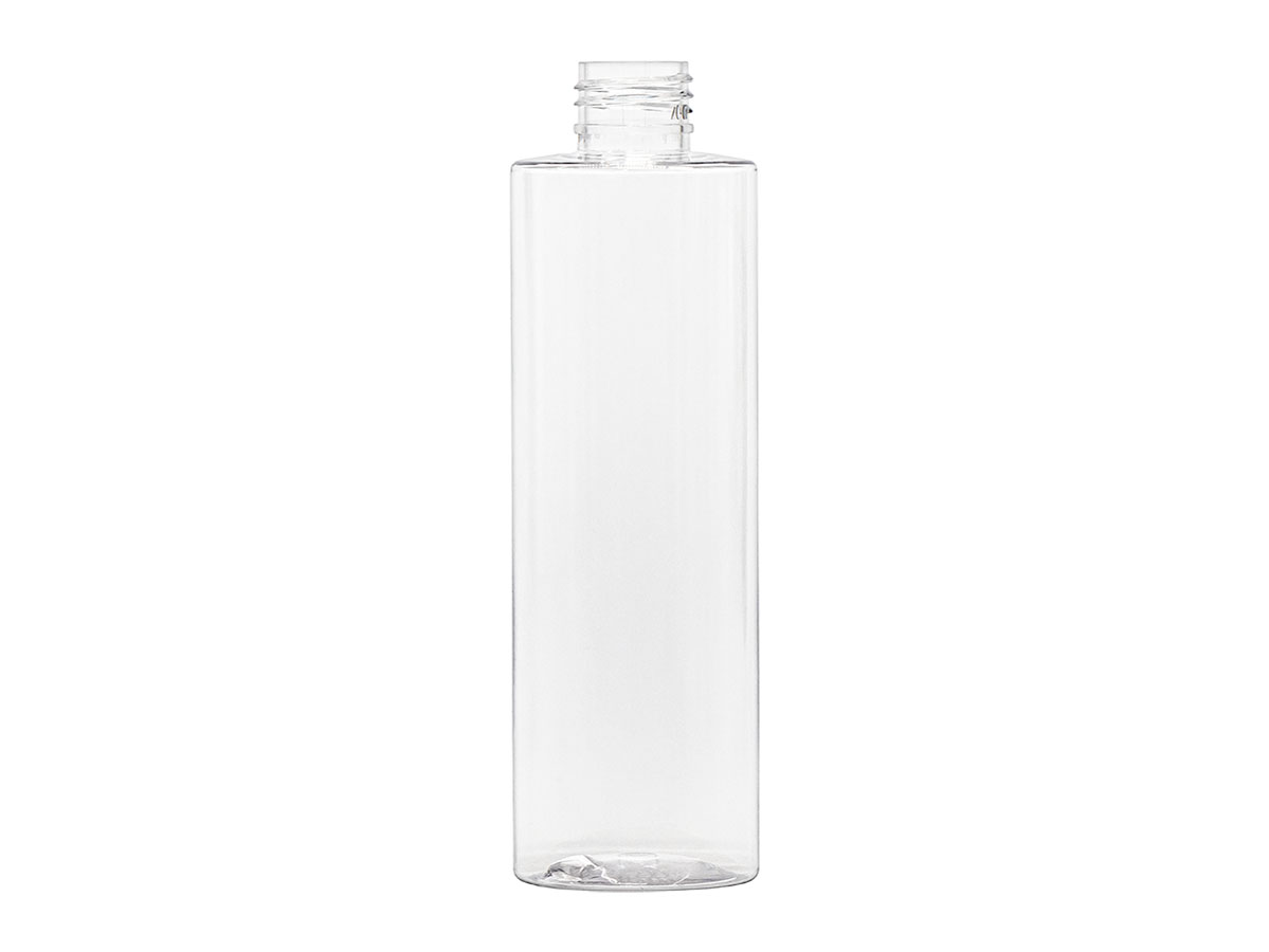 8 oz., 24/410 Finish, Clear, Bottles, Pet, Cylinder Round