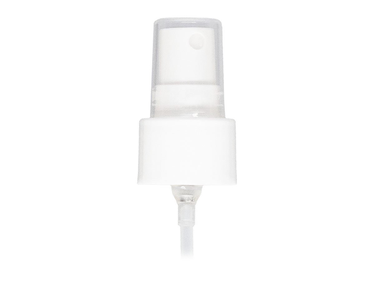 24/410 Finish, White, Sprayers, Fine Mist, Smooth, Clear Hood, 5" DT