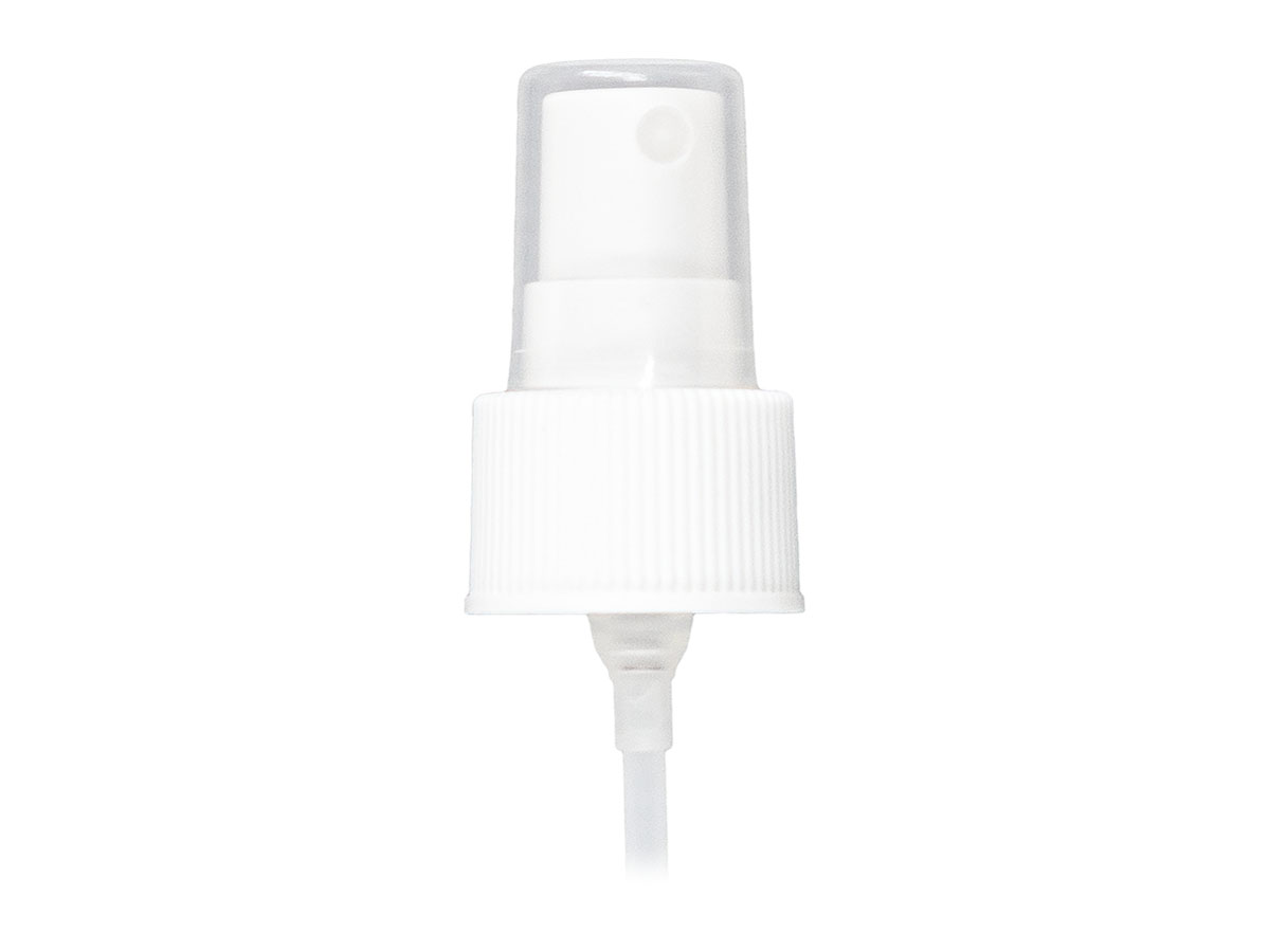 24/410 Finish, White, Sprayers, Fine Mist, Fine Ribbed, 4 15/16" DT