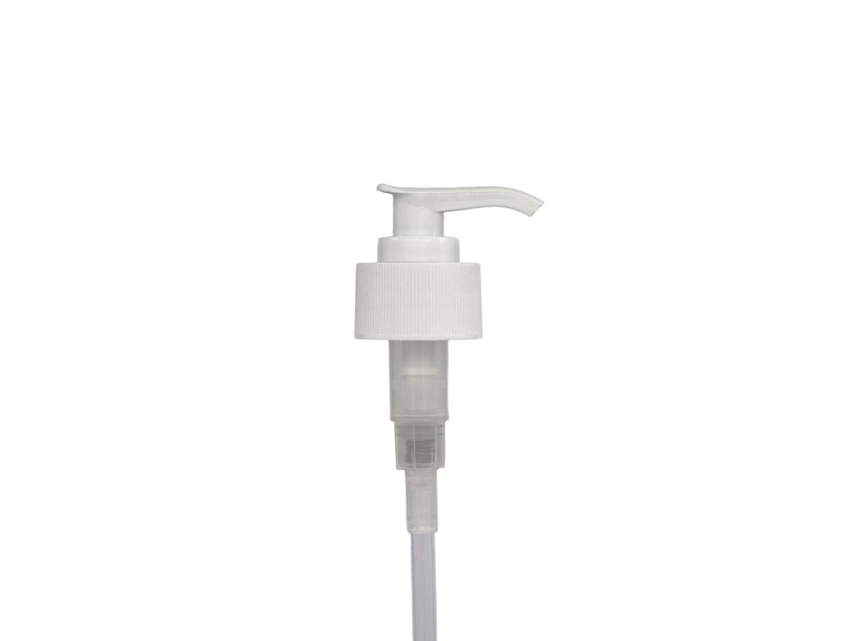 28/410 Finish, White, Pumps, Lotion, Fine Ribbed, Lock Down, 2cc, 10 5/8" DT