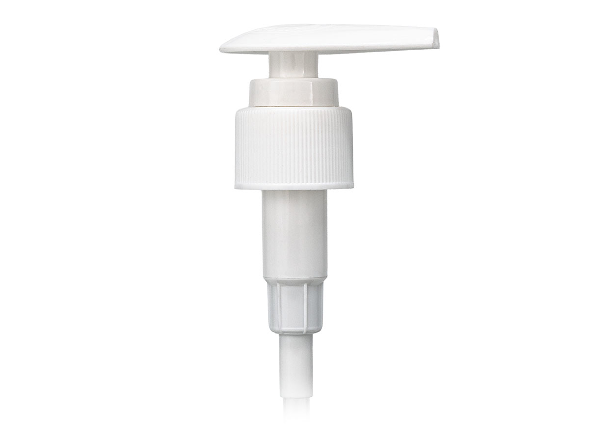 24/410 Finish, White, Pumps, Lotion, Fine Ribbed, Lock Down, 2cc, 5 3/16" DT