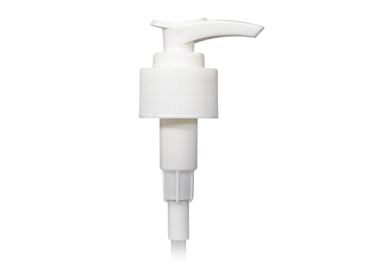 28/410 Finish, White, Pumps, Lotion, Fine Ribbed, Lock Down, 2cc, 8 1/4" DT